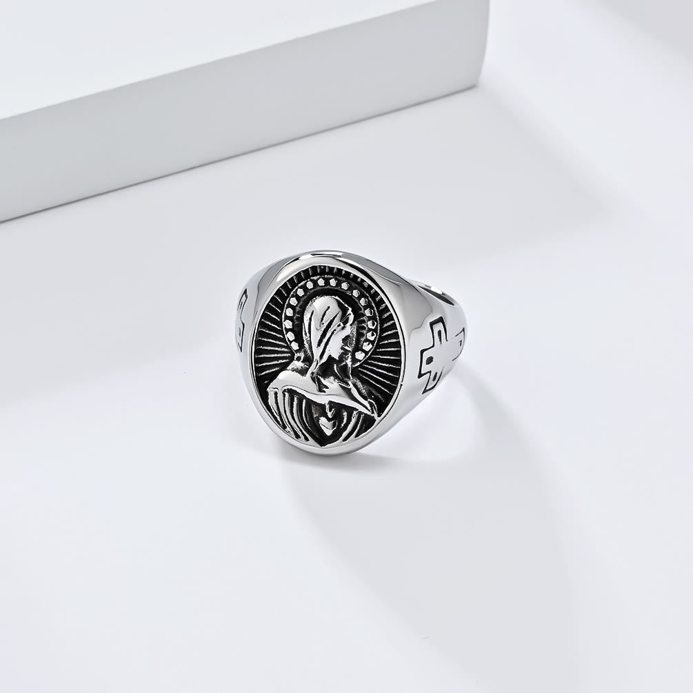 Christiandiscipleshop Divine Grace Blessed Virgin Mary Ring - A Tribute to Holy Love