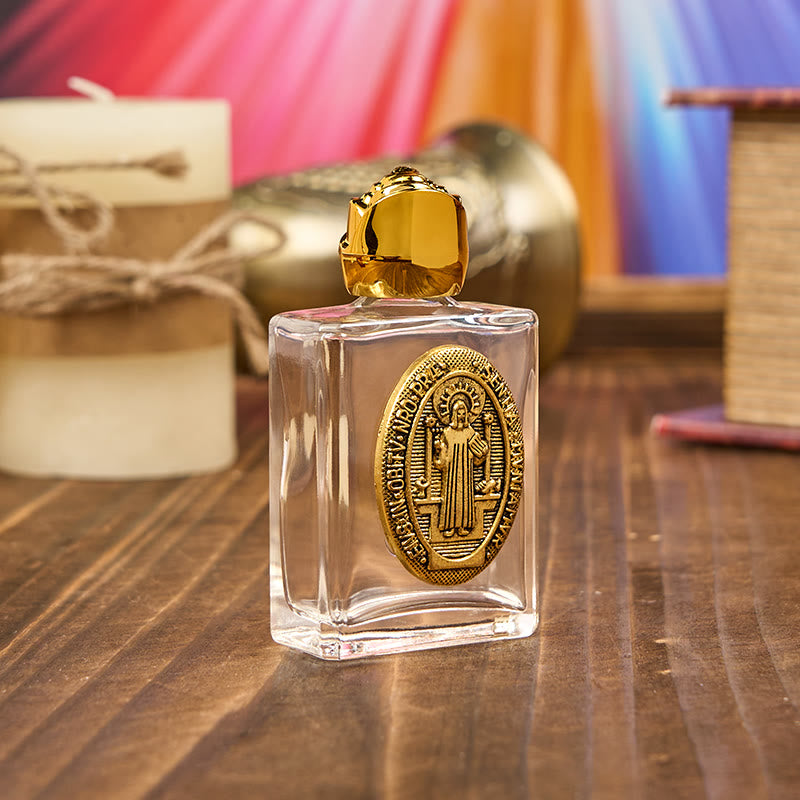 Christiandiscipleshop Exclusive Crafted St. Benedict Holy Water Bottle - A Vessel of Blessing and Protection