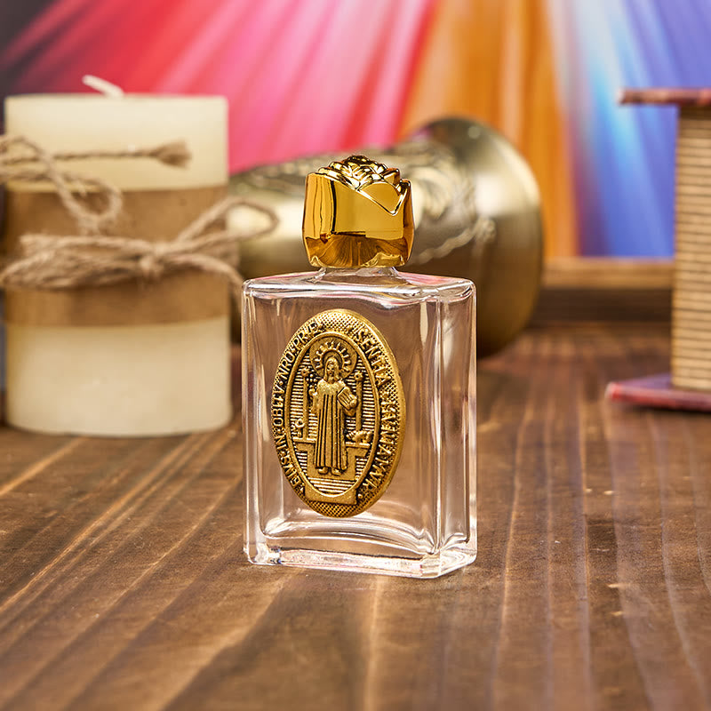 Christiandiscipleshop Exclusive Crafted St. Benedict Holy Water Bottle - A Vessel of Blessing and Protection