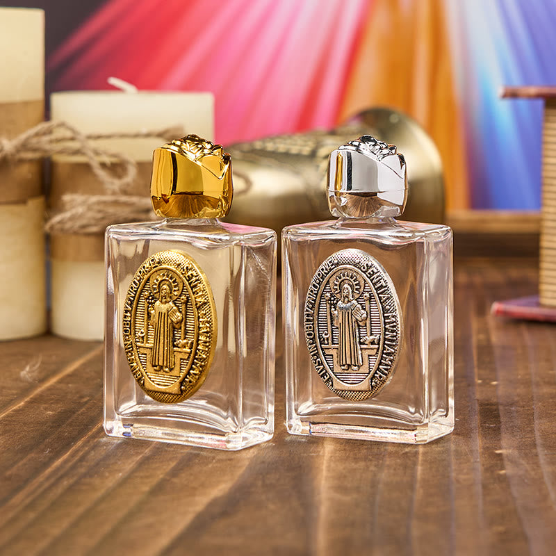 Christiandiscipleshop Exclusive Crafted St. Benedict Holy Water Bottle - A Vessel of Blessing and Protection