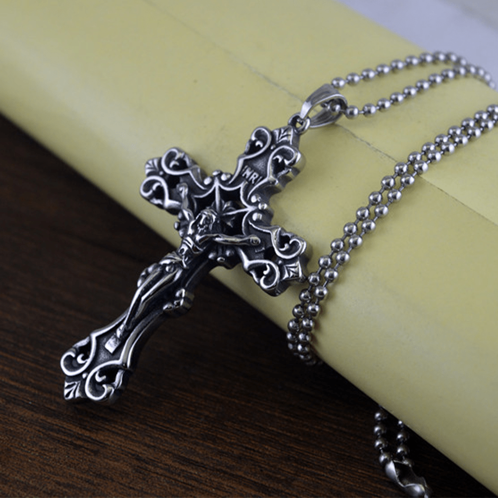 Christiandiscipleshop Ornate Crucifix Necklace - A Profound Symbol of Devotion Timeless Faith
