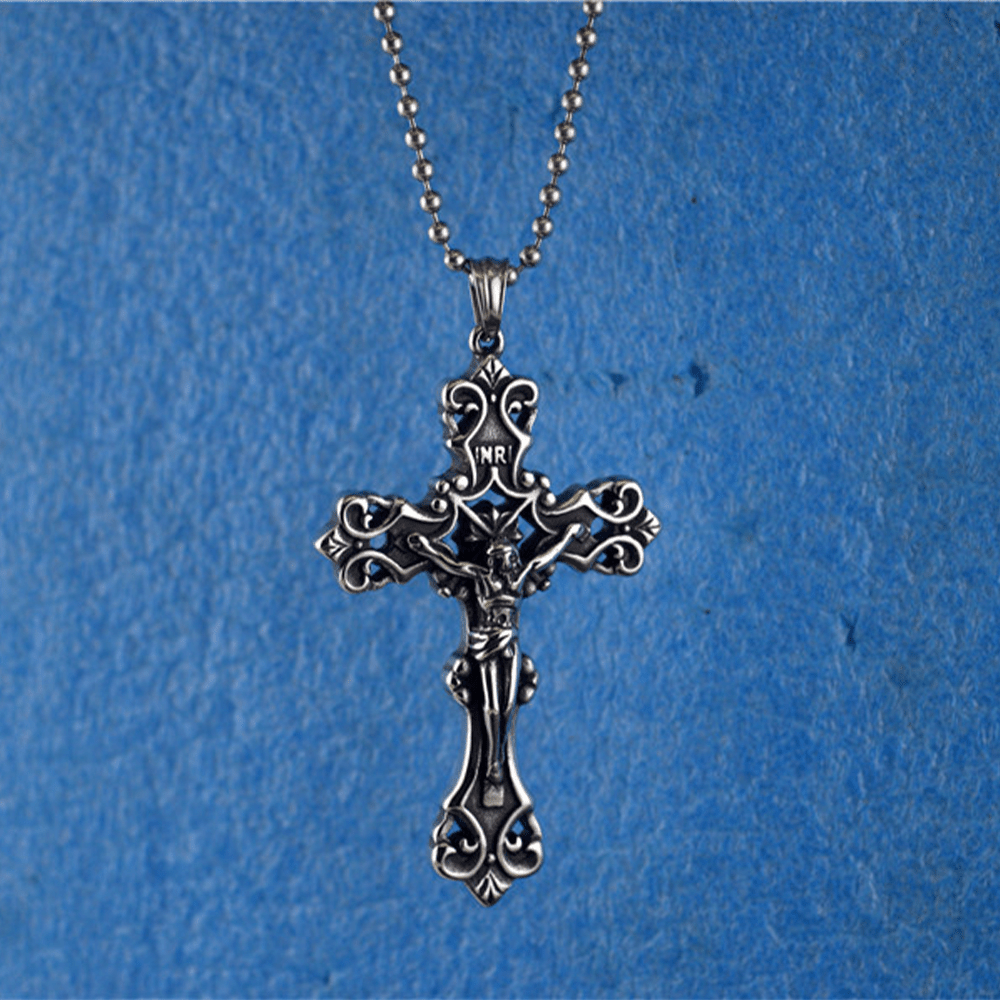 Christiandiscipleshop Ornate Crucifix Necklace - A Profound Symbol of Devotion Timeless Faith