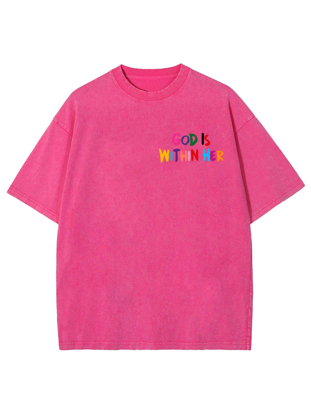 Christiandiscipleshop God Is Within Her She Will Not Fall Unisex Washed T-shirt