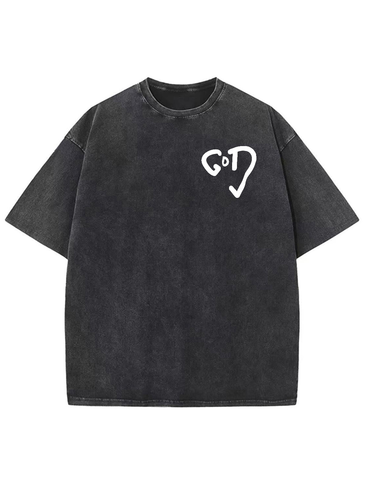 Christiandiscipleshop God Heart Unisex Washed T-shirt