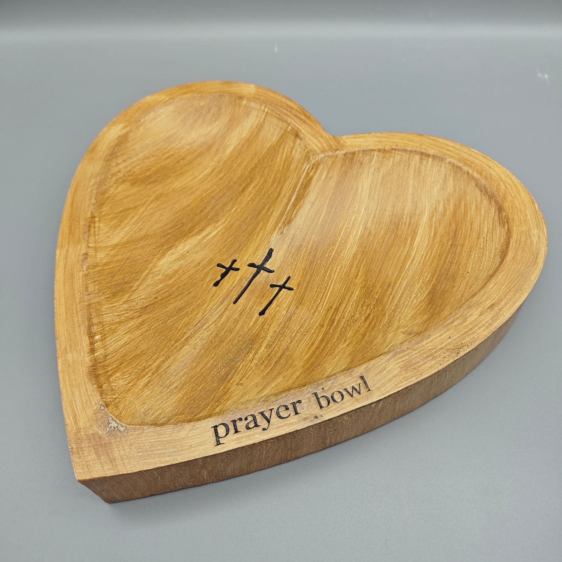 christiandiscipleshop Heartfelt Devotion Wooden Prayer Bowl - A Sacred Space for Your Prayers