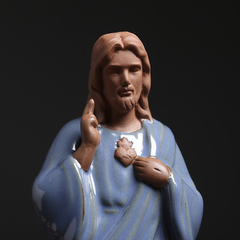 Christianartworkshop Classic Style Ceramics Virgin Mary & Jesus Incense Burner Desktop Decorations Ornament