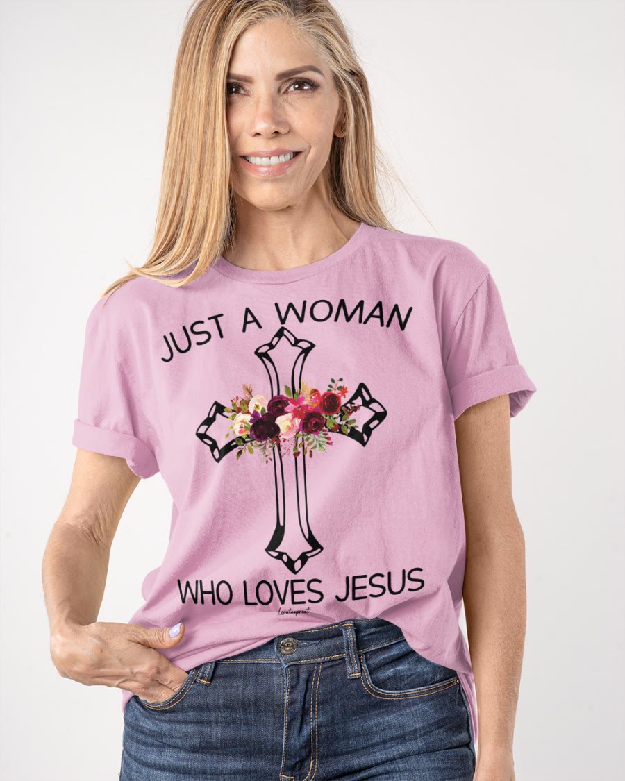christiandiscipleshop Just A Woman Who Loves Jesus Classic T-shirt