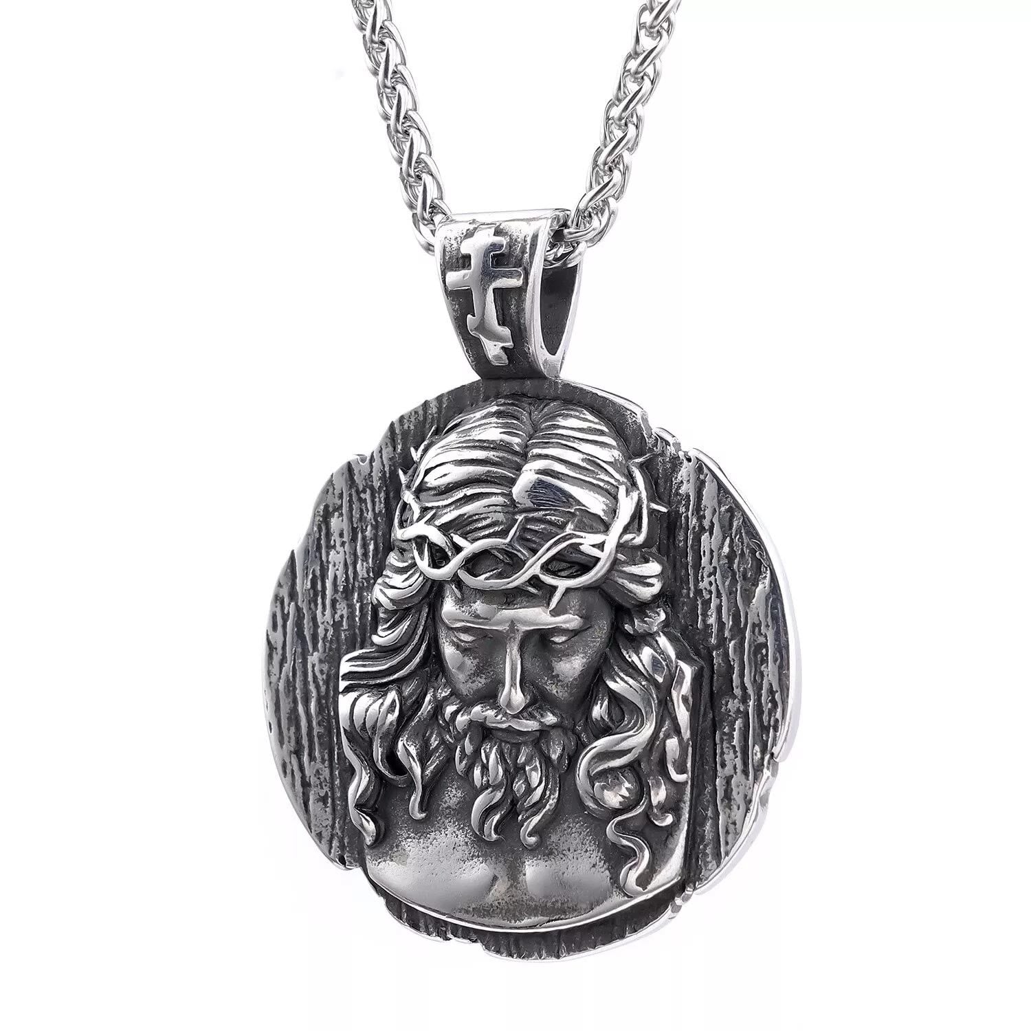 christiandiscipleshop Jesus Crown of Thorns Pendant Necklace - A Profound Symbol of Faith and Devotion