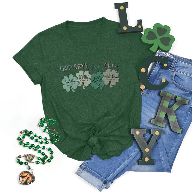 Christiandiscipleshop Divine Shamrock: God's Promises Faith-Inspired T-Shirt