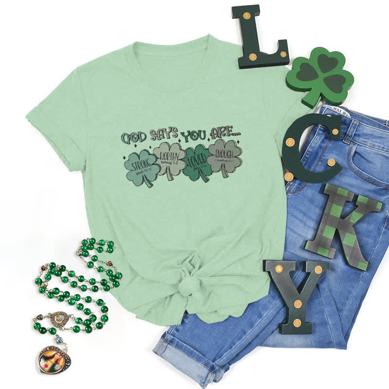 Christiandiscipleshop Divine Shamrock: God's Promises Faith-Inspired T-Shirt