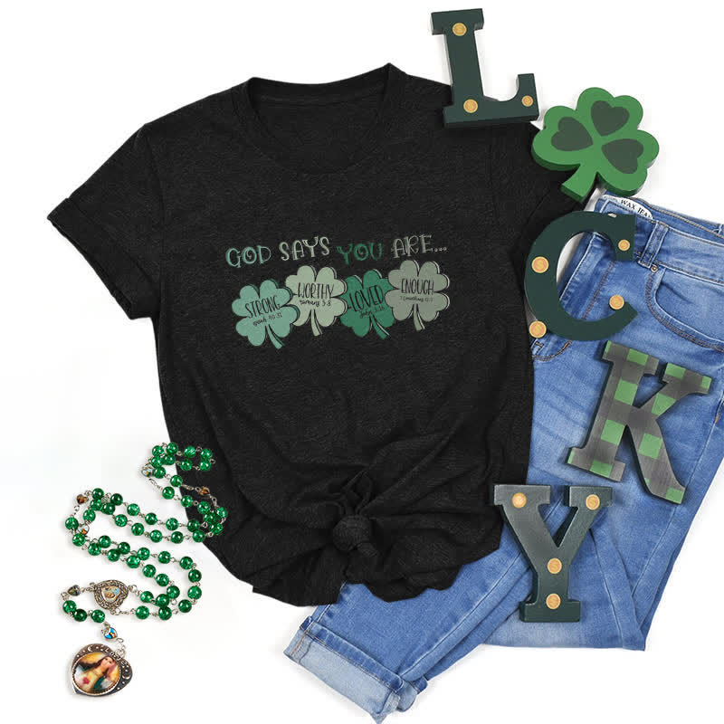 Christiandiscipleshop Divine Shamrock: God's Promises Faith-Inspired T-Shirt