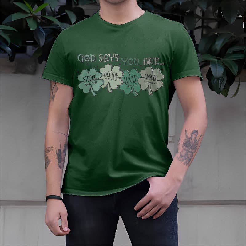 Christiandiscipleshop Divine Shamrock: God's Promises Faith-Inspired T-Shirt