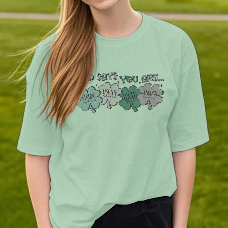 Christiandiscipleshop Divine Shamrock: God's Promises Faith-Inspired T-Shirt