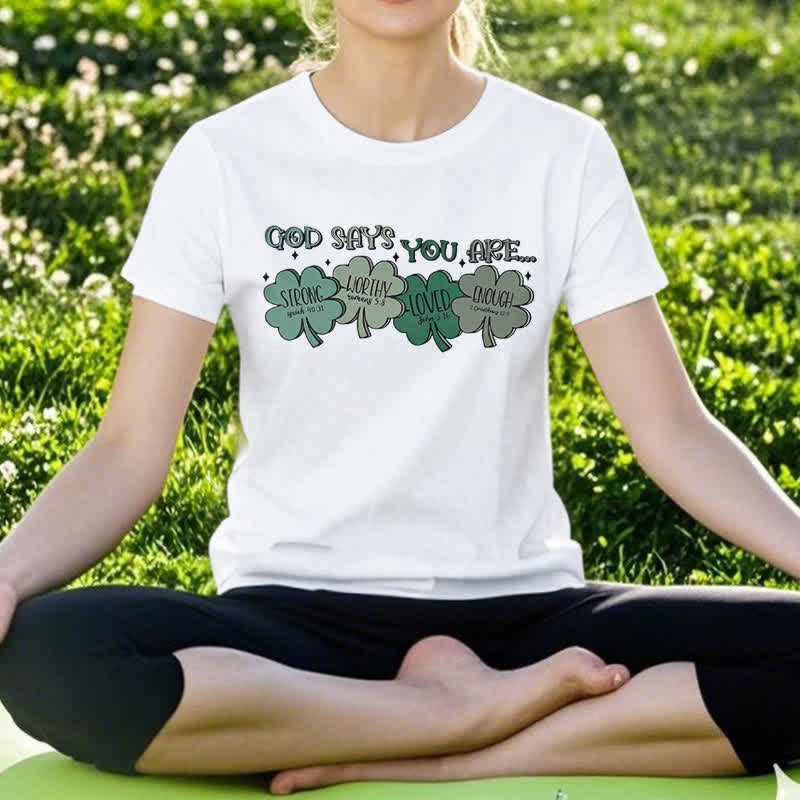 Christiandiscipleshop Divine Shamrock: God's Promises Faith-Inspired T-Shirt