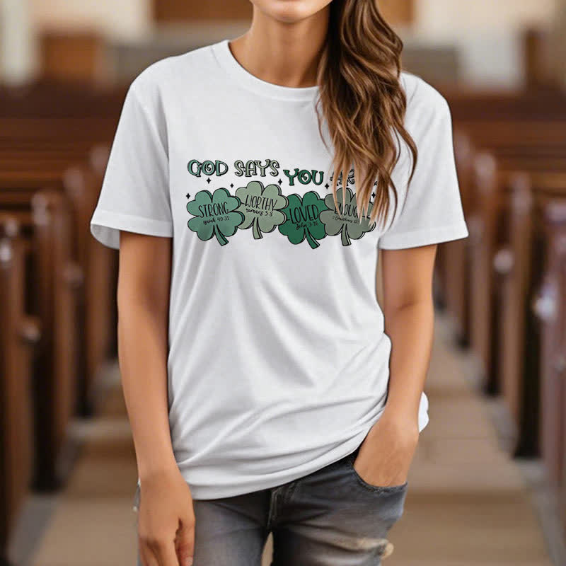 Christiandiscipleshop Divine Shamrock: God's Promises Faith-Inspired T-Shirt