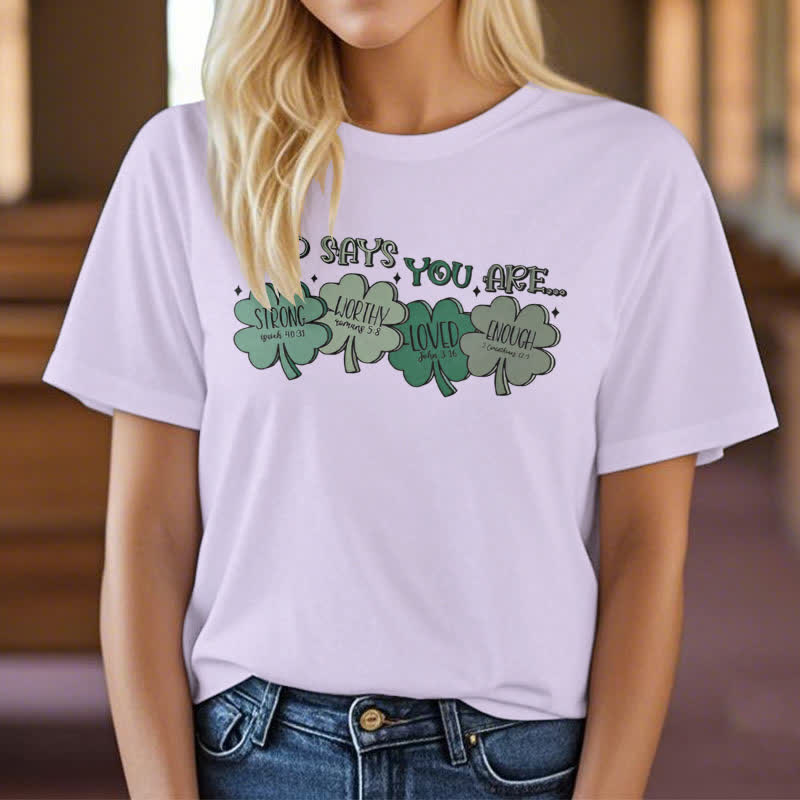 Christiandiscipleshop Divine Shamrock: God's Promises Faith-Inspired T-Shirt