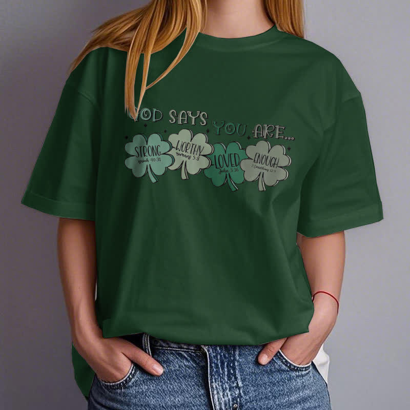 Christiandiscipleshop Divine Shamrock: God's Promises Faith-Inspired T-Shirt