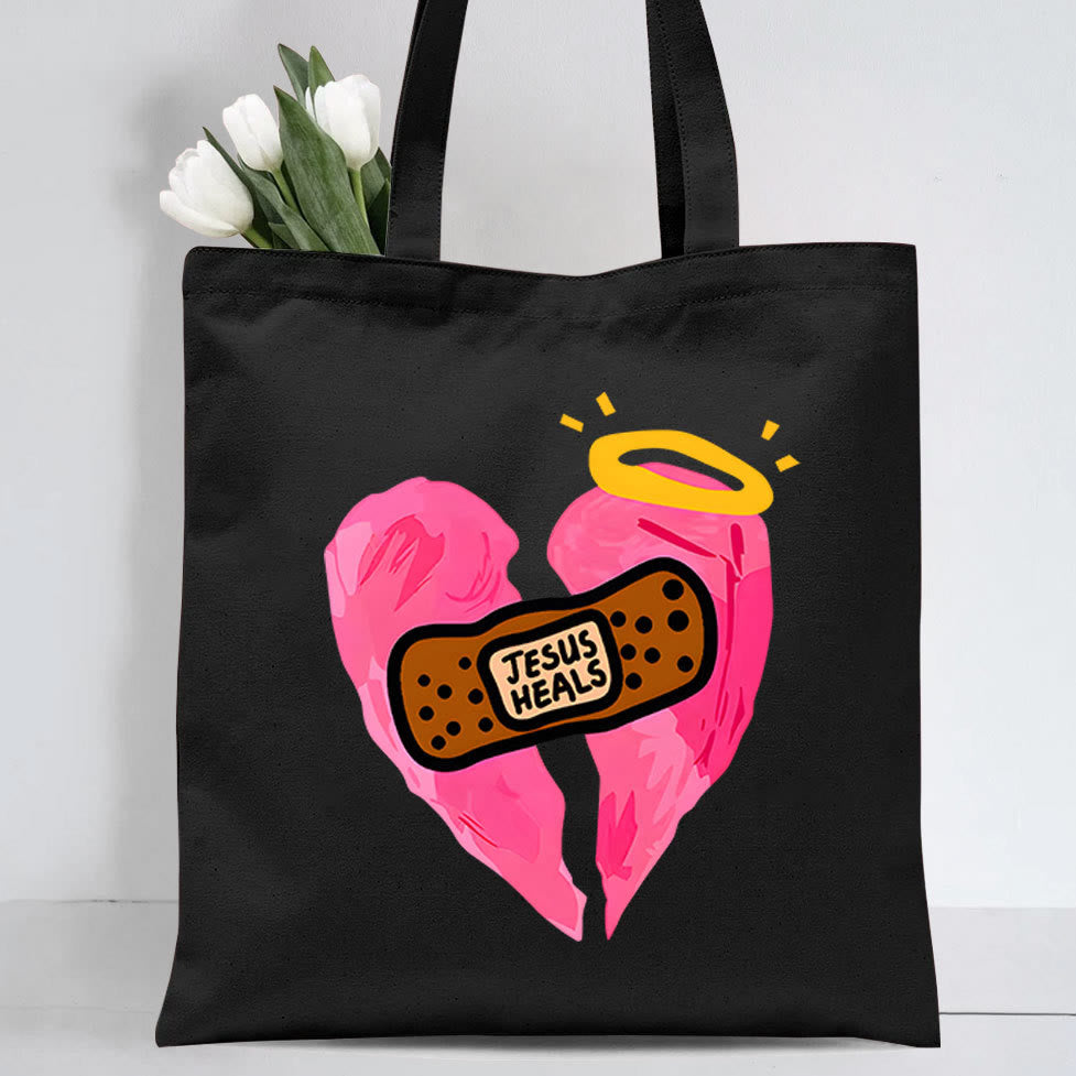christiandiscipleshop Jesus Heals Christian Canvas Tote Bag