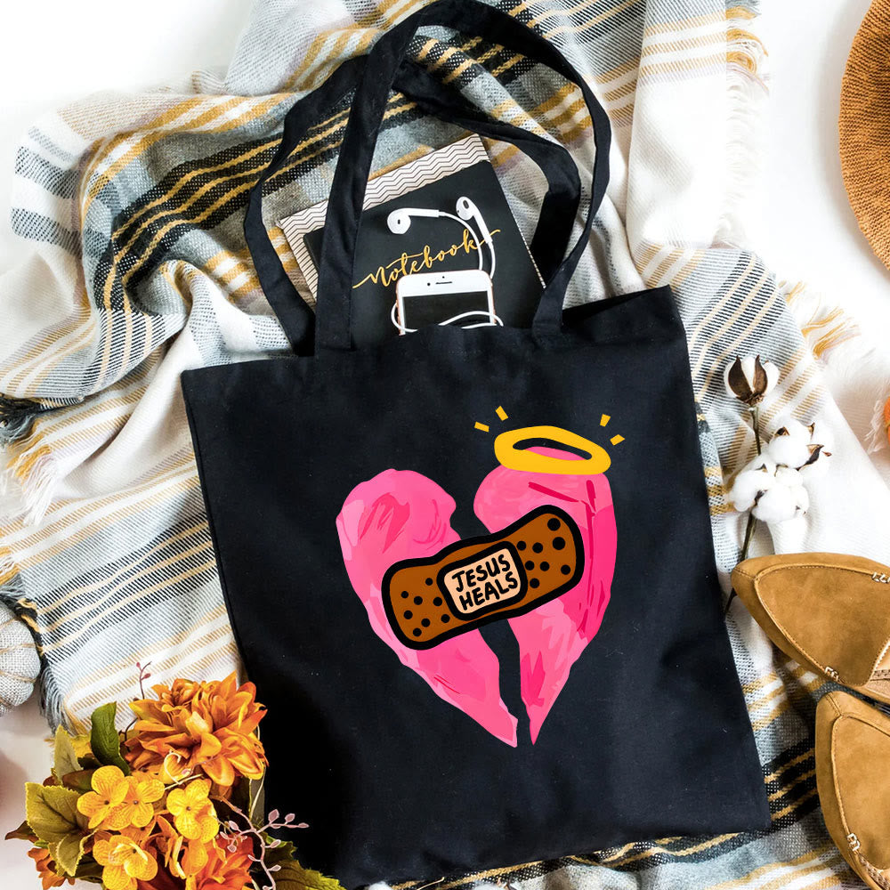 christiandiscipleshop Jesus Heals Christian Canvas Tote Bag