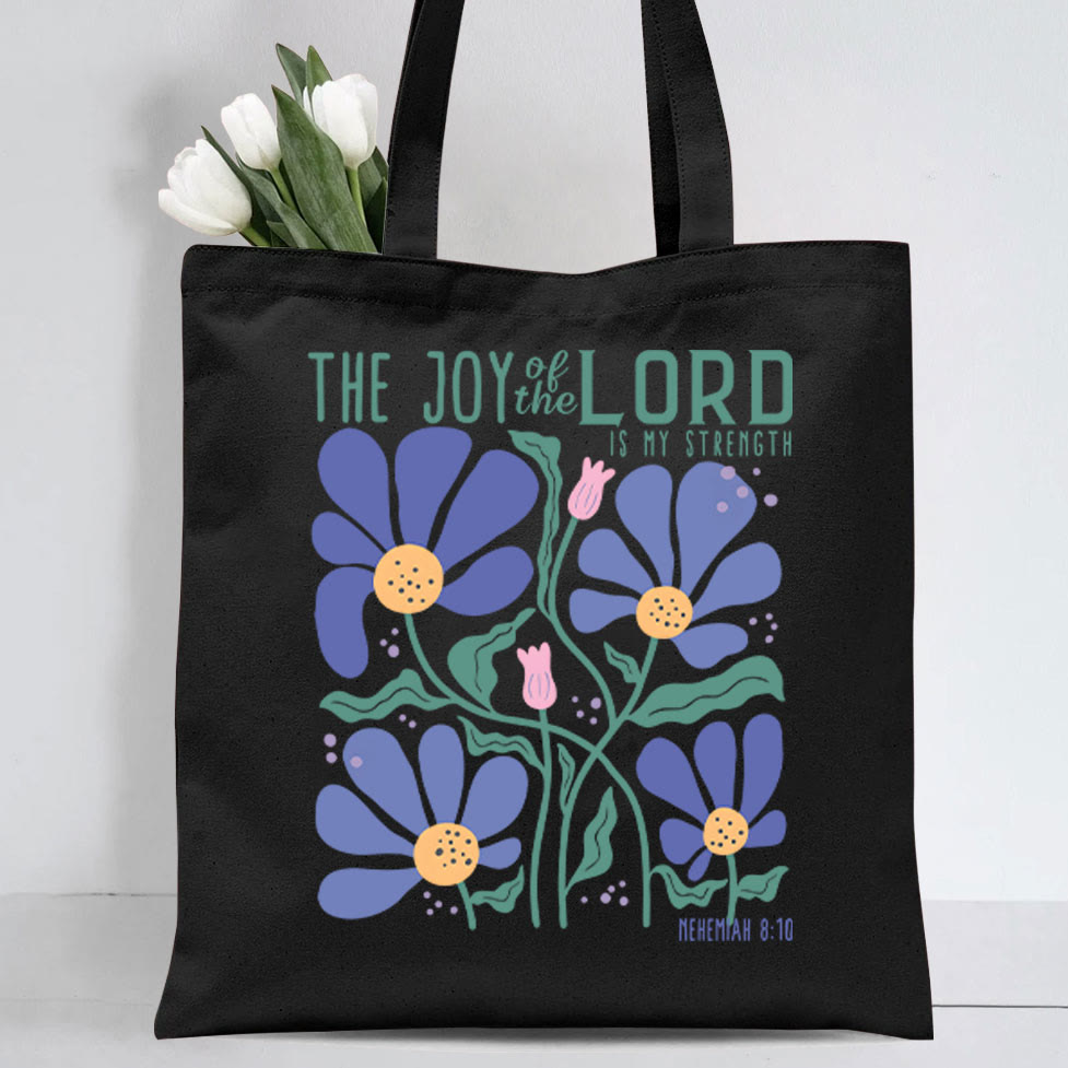 christiandiscipleshop The Joy Of The Lord Christian Canvas Tote Bag