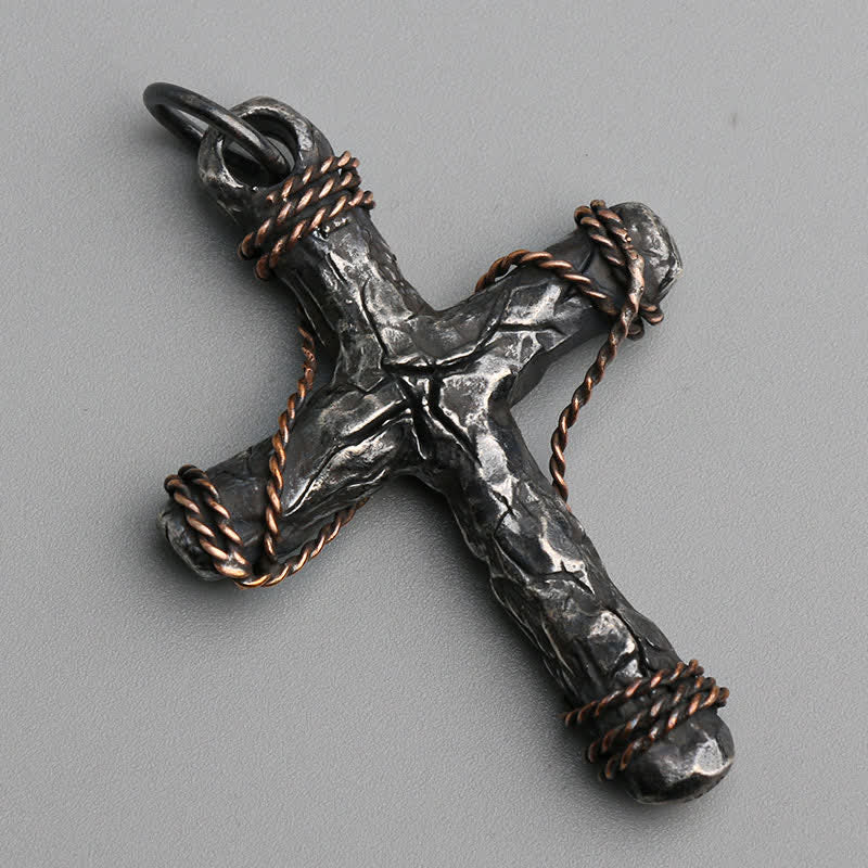 Christiandiscipleshop Exquisite 925 Silver Delicate Style Crucifix & Anchor Pendant Necklace