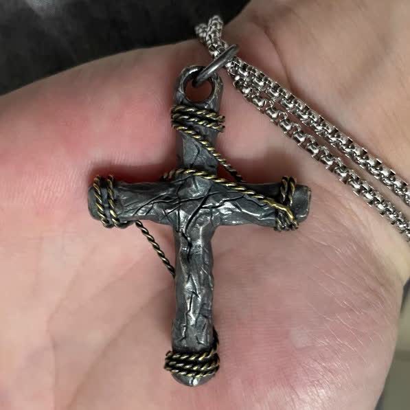 Christiandiscipleshop Exquisite 925 Silver Delicate Style Crucifix & Anchor Pendant Necklace