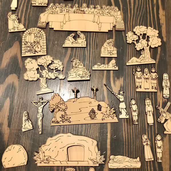 christiandiscipleshop Life of Jesus Wooden Easter Puzzle Set - A Journey Through His Life