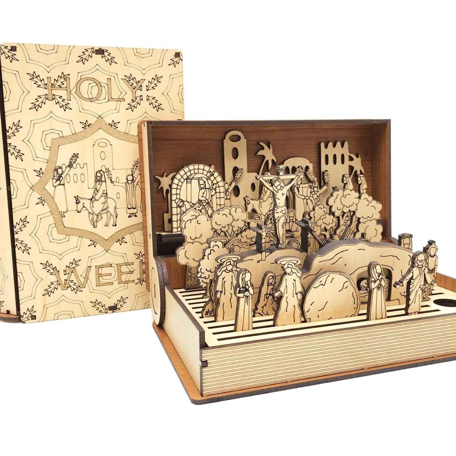 christiandiscipleshop Life of Jesus Wooden Easter Puzzle Set - A Journey Through His Life