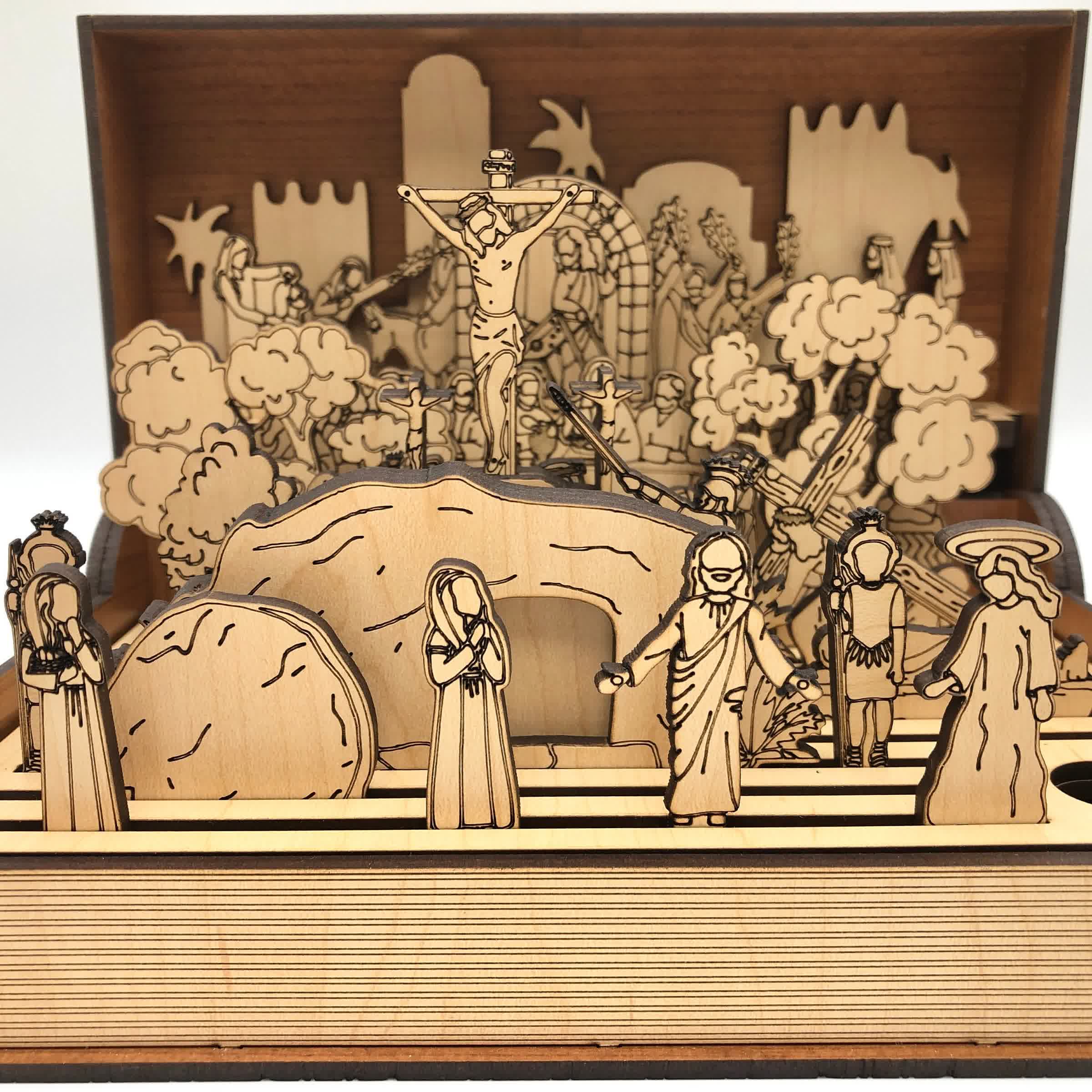 christiandiscipleshop Life of Jesus Wooden Easter Puzzle Set - A Journey Through His Life