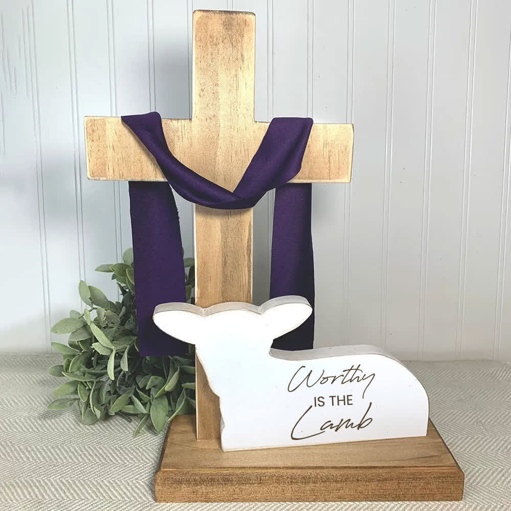 christiandiscipleshop He is Risen Easter Tiered Tray Decor: A Joyful Celebration of Faith