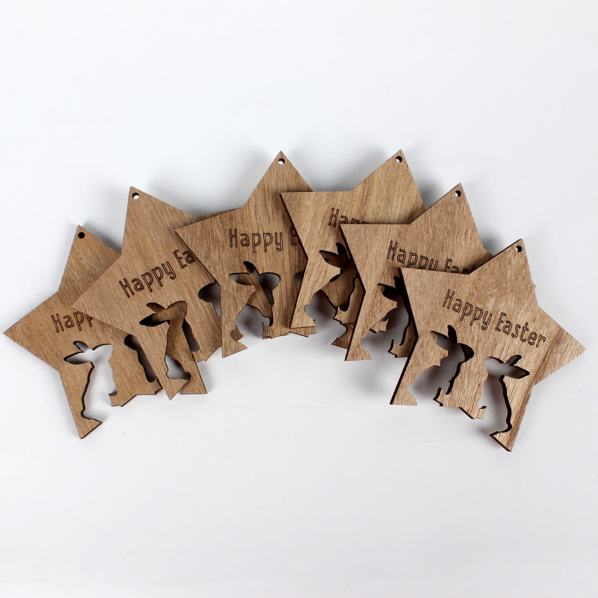 Christiandiscipleshop Rustic Easter Star: Bunny Silhouette Hanging Ornament