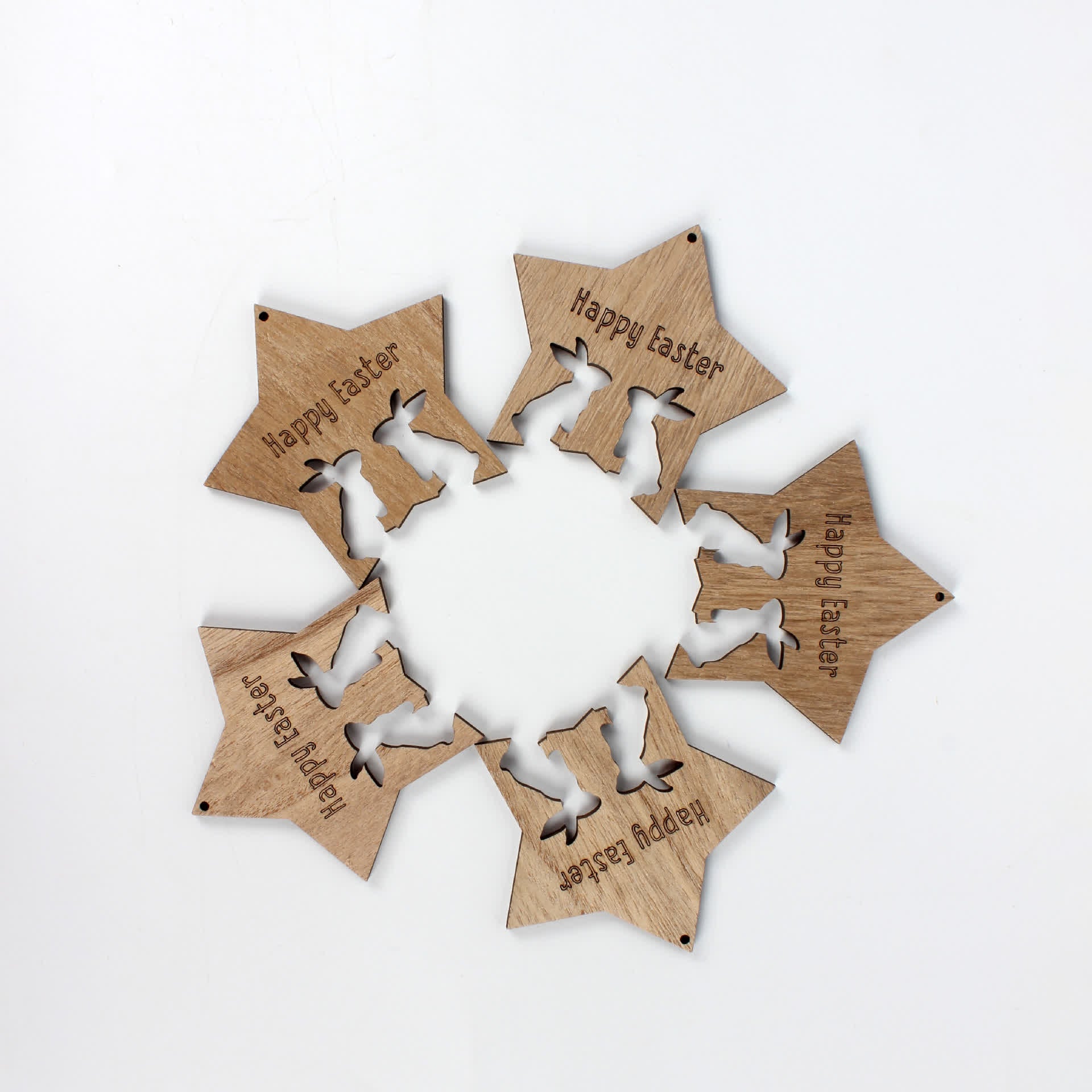 Christiandiscipleshop Rustic Easter Star: Bunny Silhouette Hanging Ornament