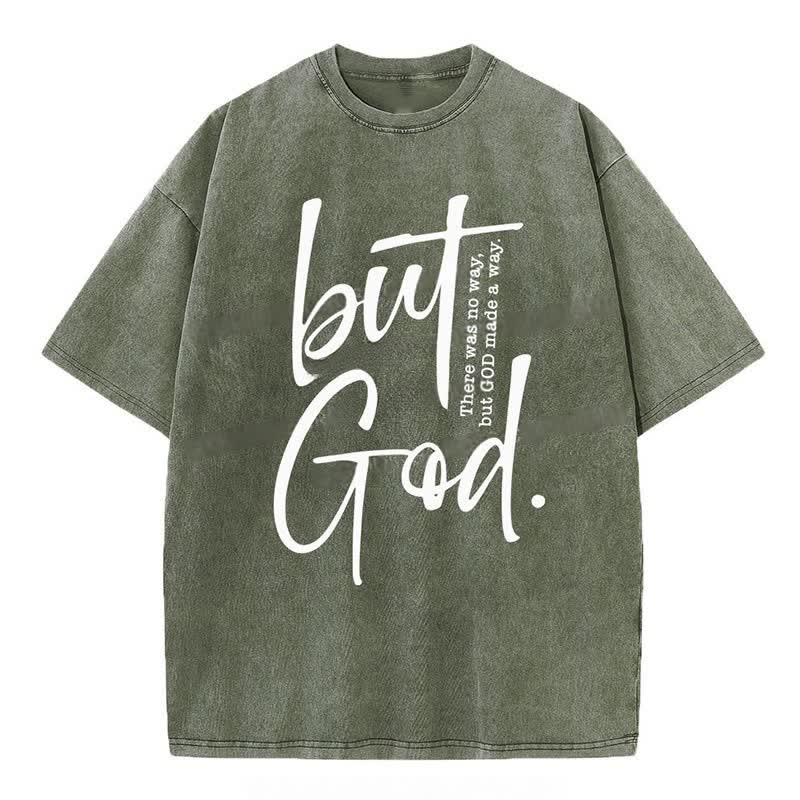Christianartworkshop "Aber Gott" gewaschenes T-Shirt