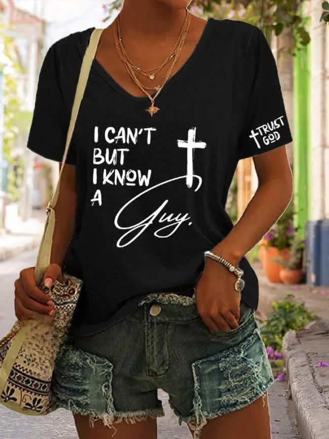 Christianartworkshop I Can't But I Know A Guy V-neck T-Shirt
