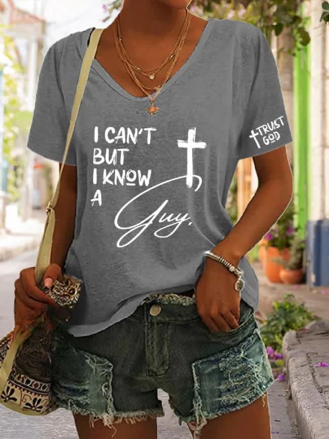 Christianartworkshop I Can't But I Know A Guy V-neck T-Shirt
