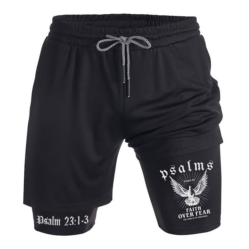 Christiandiscipleshop Faith Over Fear Black Inspirational Shorts