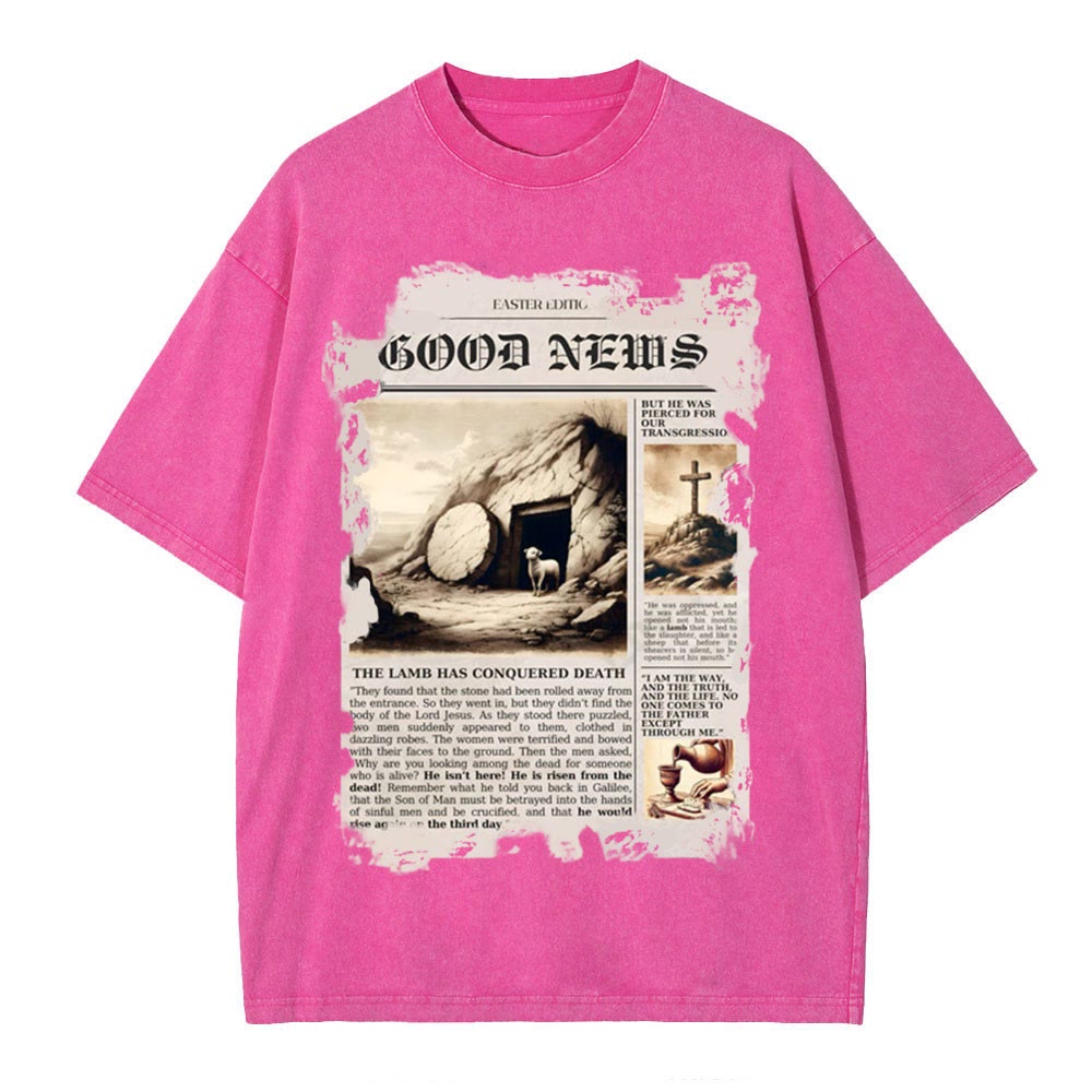 Christiandiscipleshop Good News Christian Washed T-Shirt