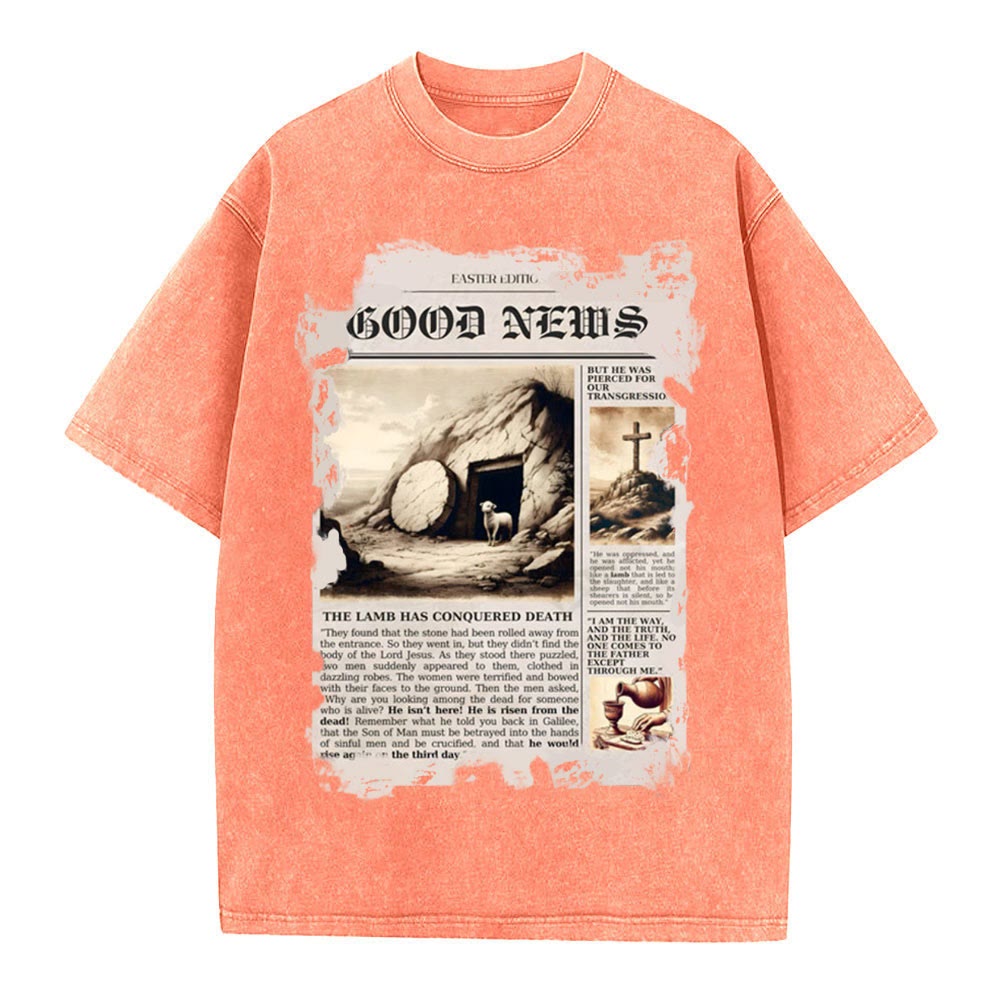 Christiandiscipleshop Good News Christian Washed T-Shirt