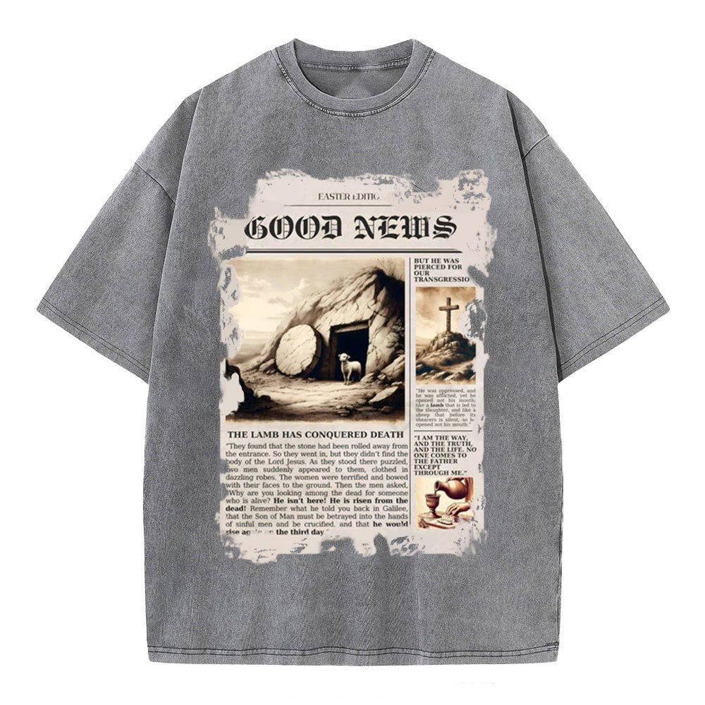 Christiandiscipleshop Good News Christian Washed T-Shirt