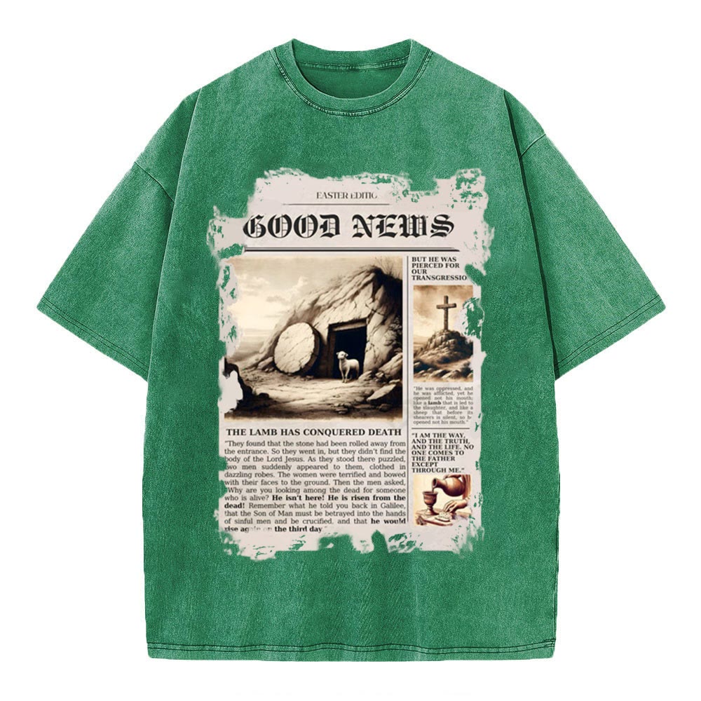 Christiandiscipleshop Good News Christian Washed T-Shirt