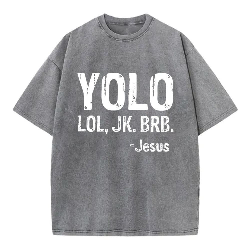 christiandiscipleshop YOLO Christian Washed T-Shirt