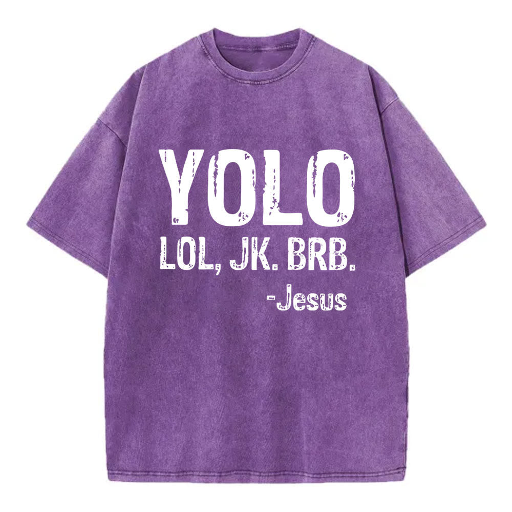 christiandiscipleshop YOLO Christian Washed T-Shirt