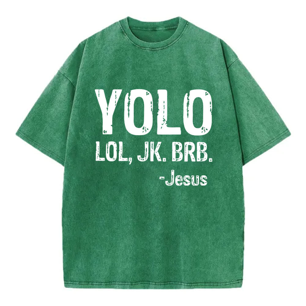 christiandiscipleshop YOLO Christian Washed T-Shirt