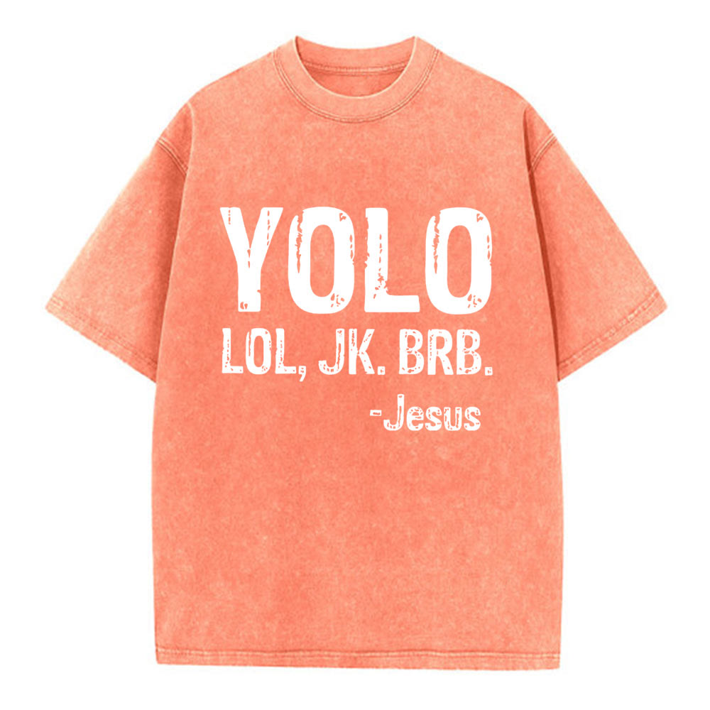 christiandiscipleshop YOLO Christian Washed T-Shirt