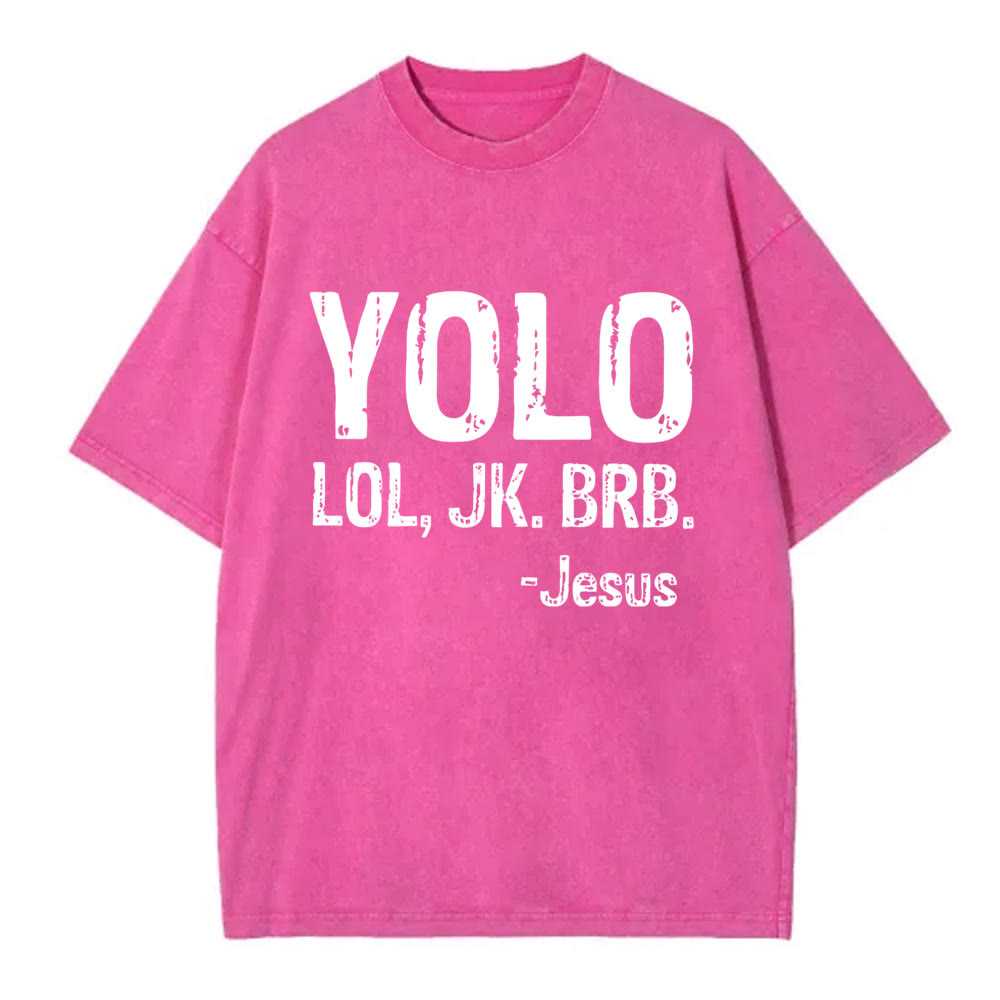 christiandiscipleshop YOLO Christian Washed T-Shirt