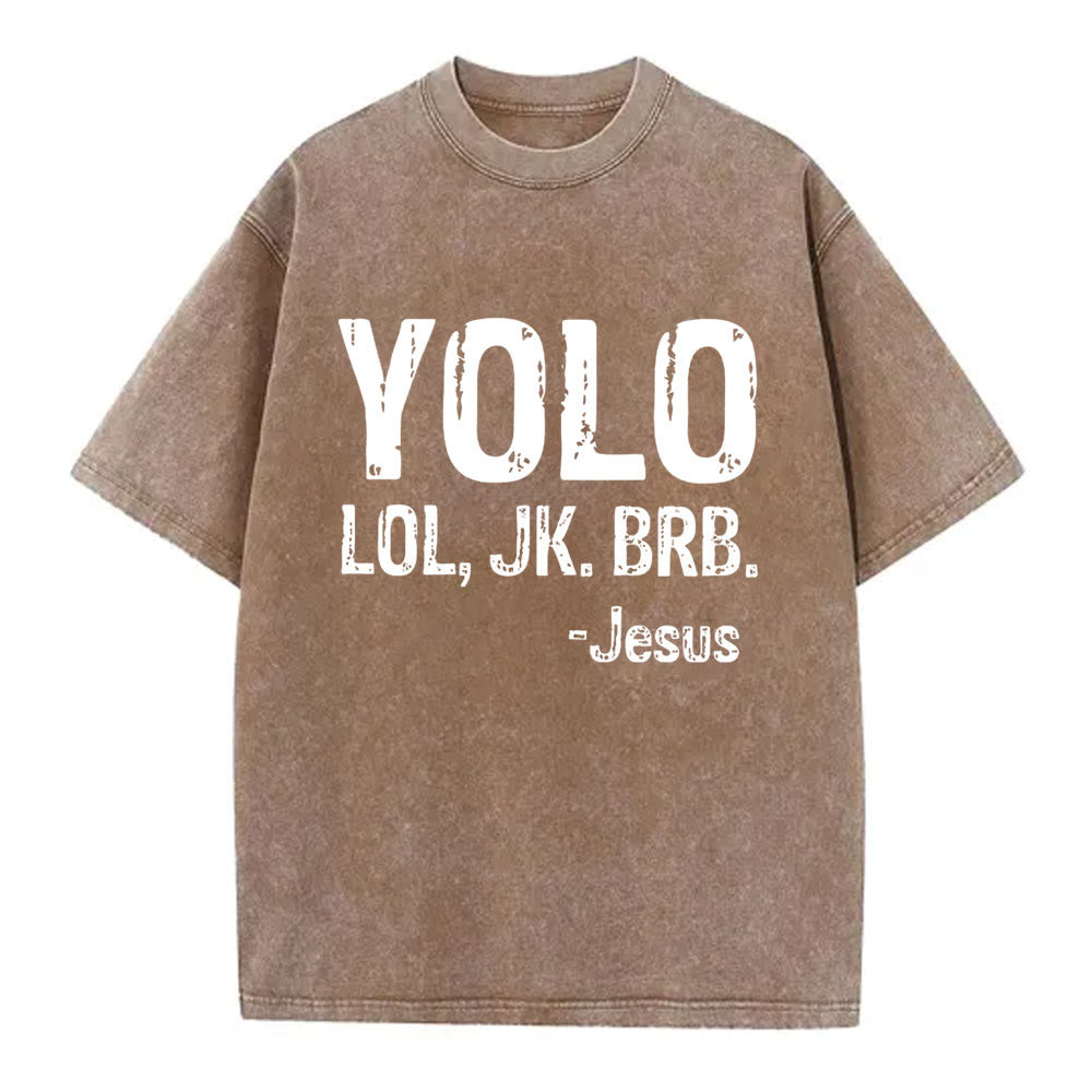 christiandiscipleshop YOLO Christian Washed T-Shirt