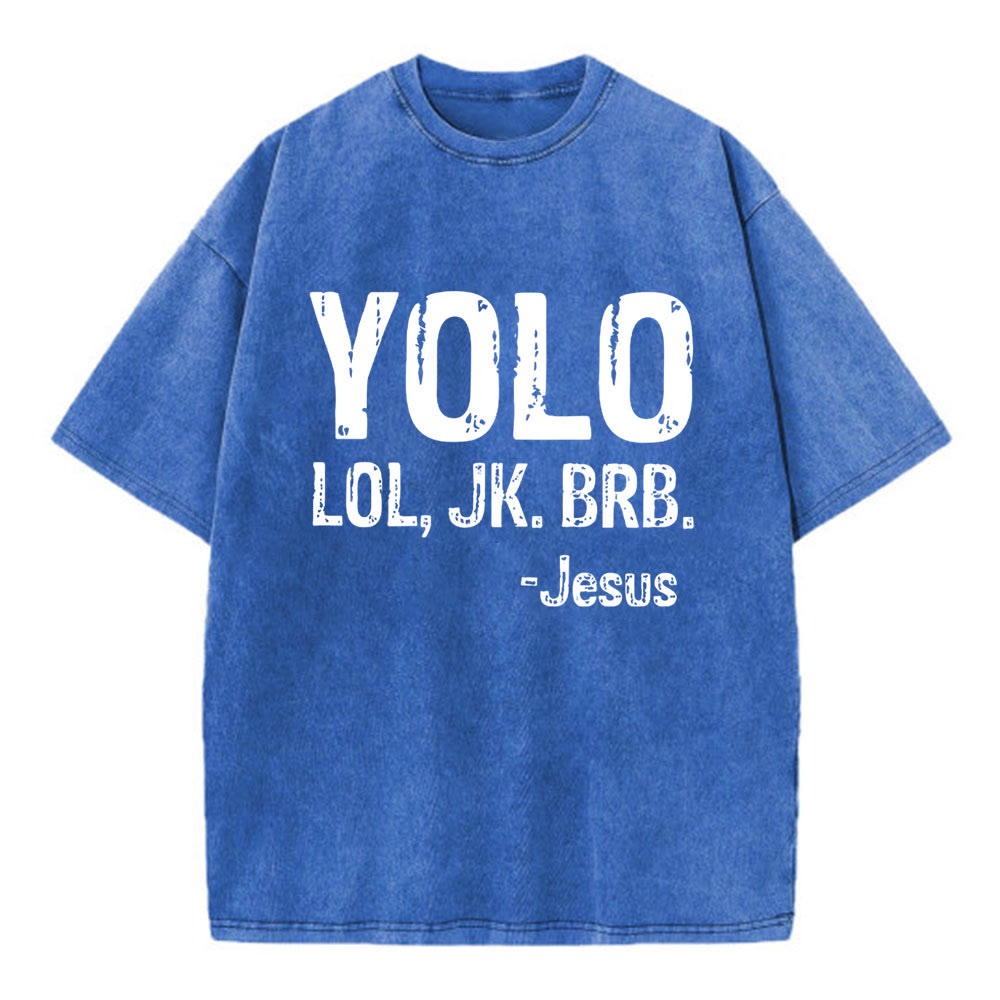 christiandiscipleshop YOLO Christian Washed T-Shirt
