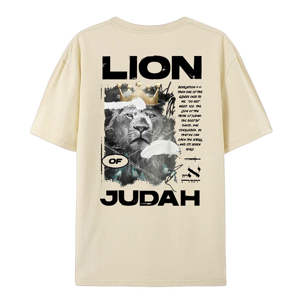 christiandiscipleshop Lion Of Judan Cotton T-Shirt
