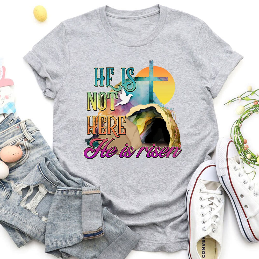 christiandiscipleshop He Is Not Here He Is Risen Christian T-Shirt