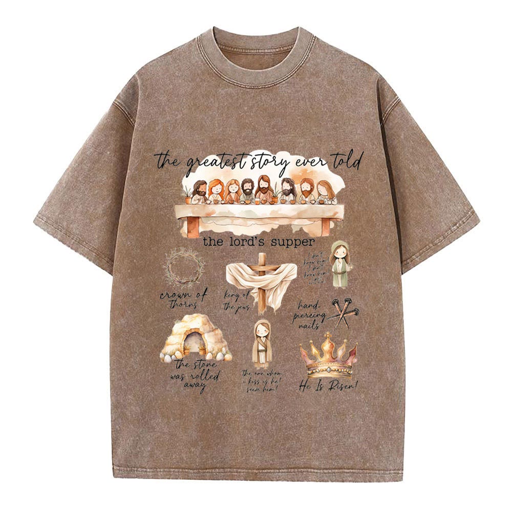 Christiandiscipleshop Greatest Story Ever Told Christian Washed T-Shirt